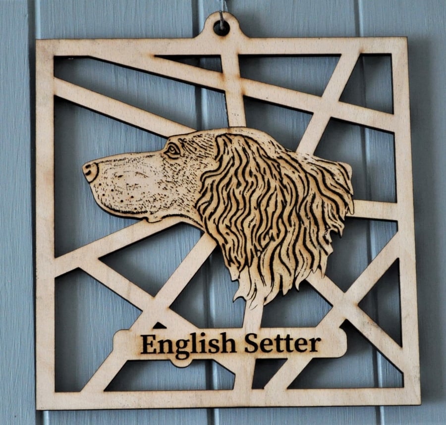 English Setter Dog Image Decorative Wall Art 