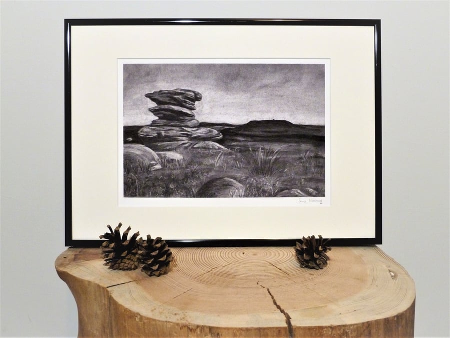 Gritstone Outcrop, Unframed Giclee Reproduction, A4