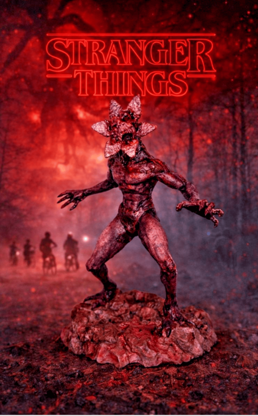 Demogorgon 3D Printed Figure Hand Painted Horror Display Model 200mm x 180mm