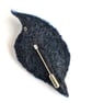 Felted leaf brooch : blue and pink - Image 4