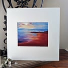 Mini Print of Abstract Colourful Sussex Seascape