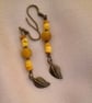 Boho Bronze Leaf Earrings 