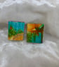 Bold Contrast Stainless steel post earrings  - Image 3