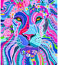Original Colourful Lion Art