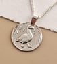 Goose Engraved Sterling Silver Coin Necklace - Image 9