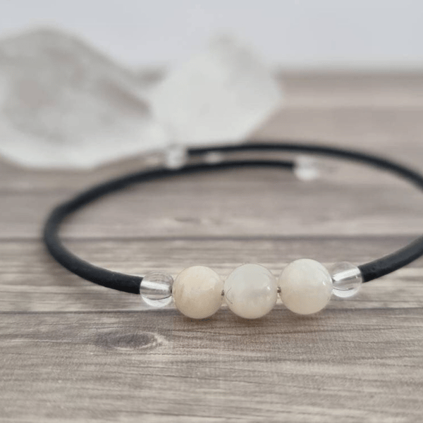 Moonstone Memory Wire Bracelet