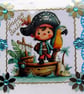 Pirate Prince - Hand Crafted Decoupage Greeting Card - Happy Birthday - 3292