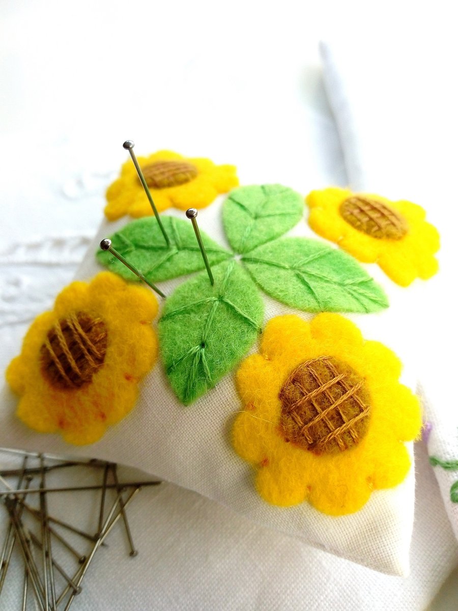 Sunflower Pin Cushion