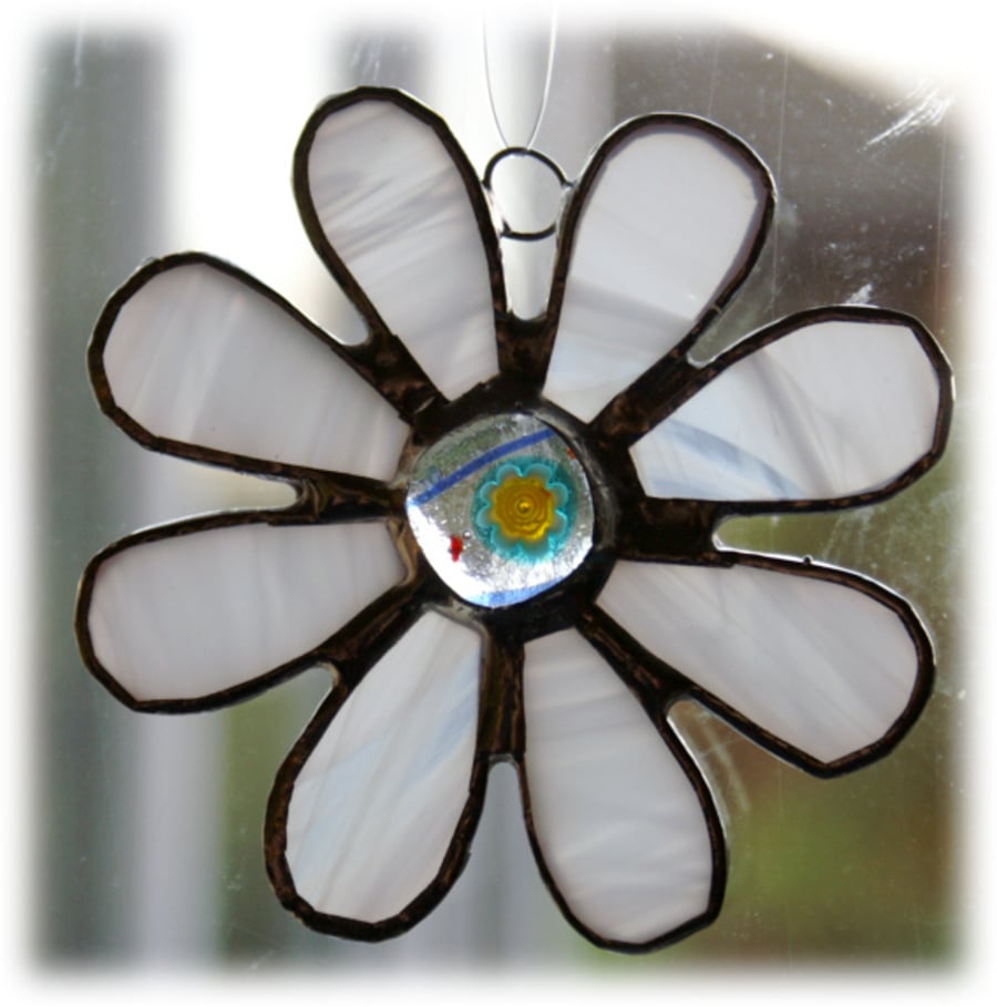 Millefiori Daisy Stained Glass Suncatcher Fused 011 Flower