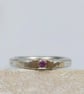 Molten Silver Pink Sapphire Ring - Size H - Image 2