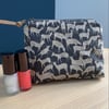 Deer print cosmetic bag