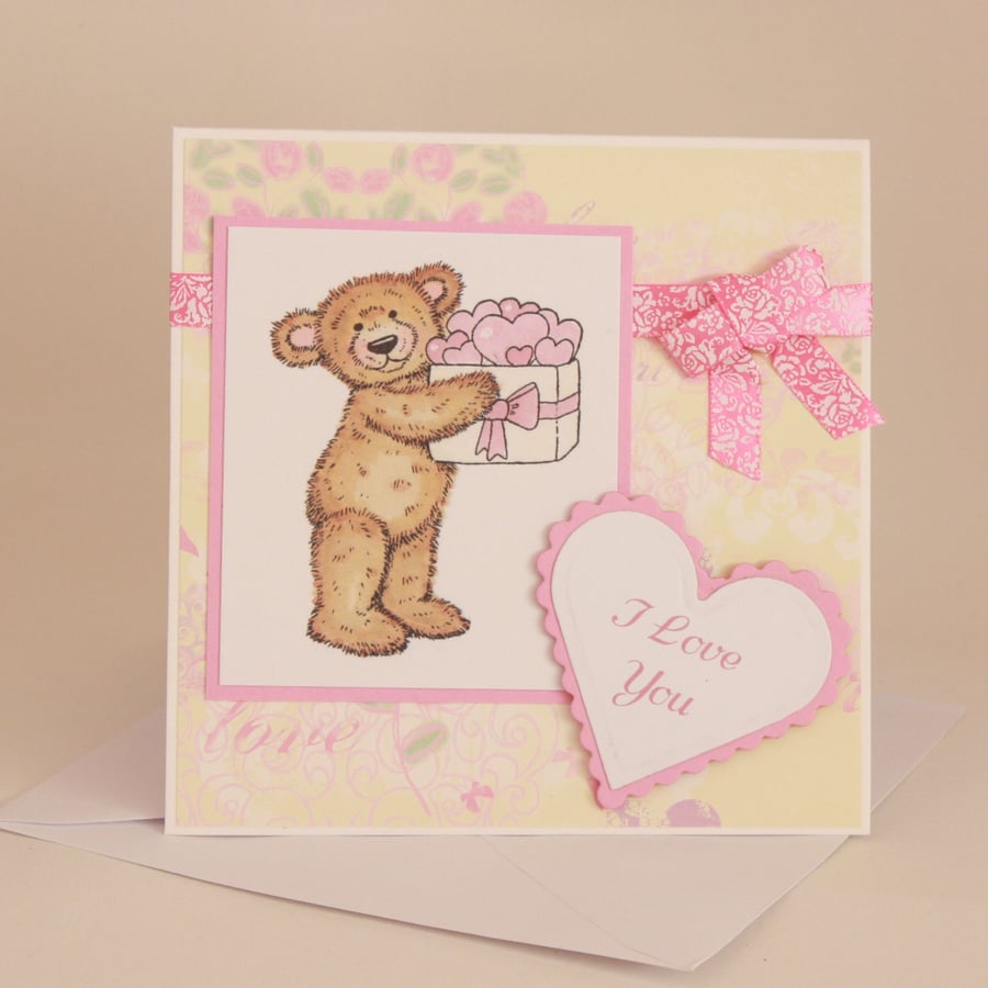Cute teddy love card 