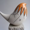 Raku glazed bird (D)