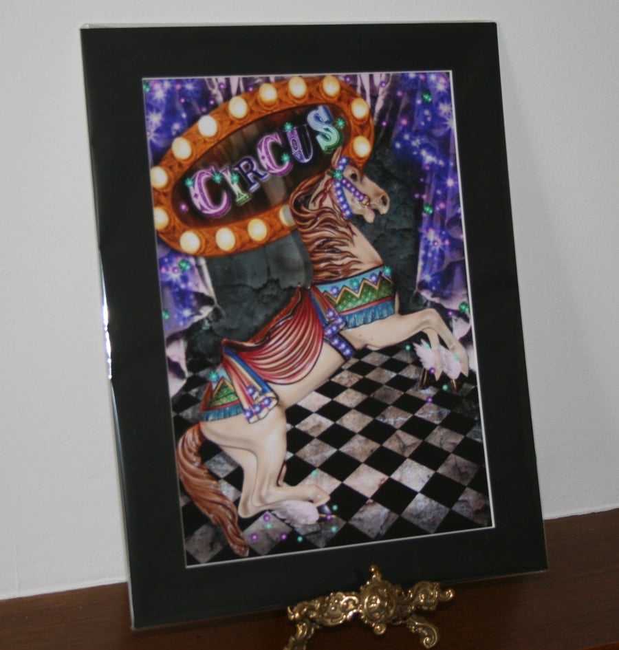 Circus Carousel Horse, Pegasus  print 