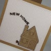 New Home Fabric Greetings Card