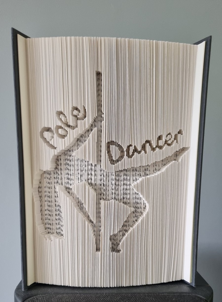 Pole Dancer 180 CUT & FOLD book folding pattern - EMAILED PDF PATTERN