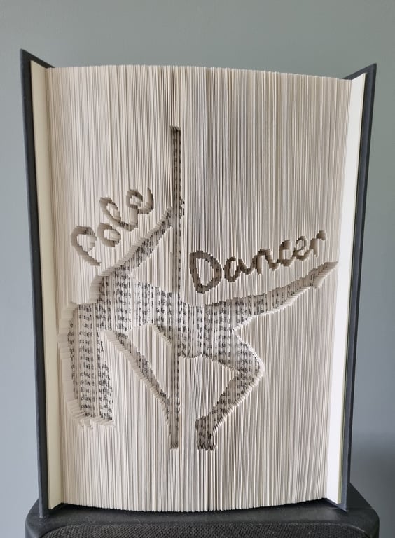 Pole Dancer 180 CUT & FOLD book folding pattern - EMAILED PDF PATTERN