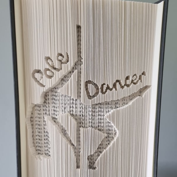 Pole Dancer 180 CUT & FOLD book folding pattern - EMAILED PDF PATTERN