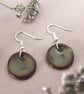 Handmade foraged clay ceramic earth tone glazed Bristol earrings.