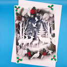 Extra Large Christmas Card, 21 x 29 cms x 8 x 11.50, Handmade