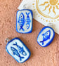 Handpainted Air Dry Clay Fish Pendant Charm