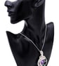 Multi stoned pendant, amethyst and malachite - Image 4