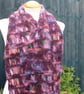 Crochet Broomstick Lace Scarf in Colinette Summer Berries Mohair - Image 6