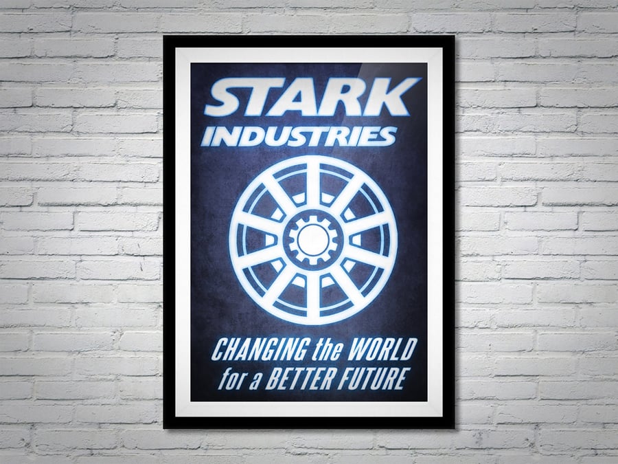 Marvel MCU Stark Industries Iron Man Avengers Movie Poster Print Wall Art Gift