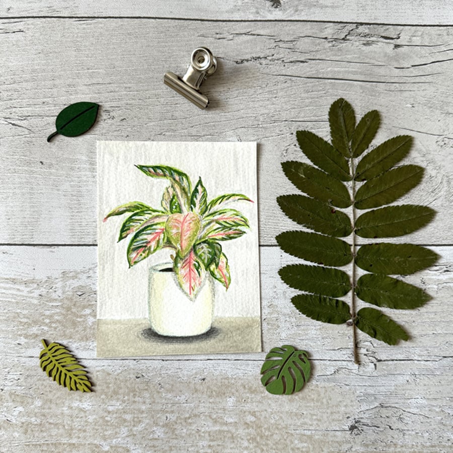 Original Black Cat Painting - Mixed Media - One of a kind