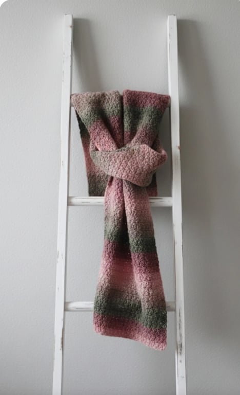 Handmade Crochet Scarf Long Warm Cosy