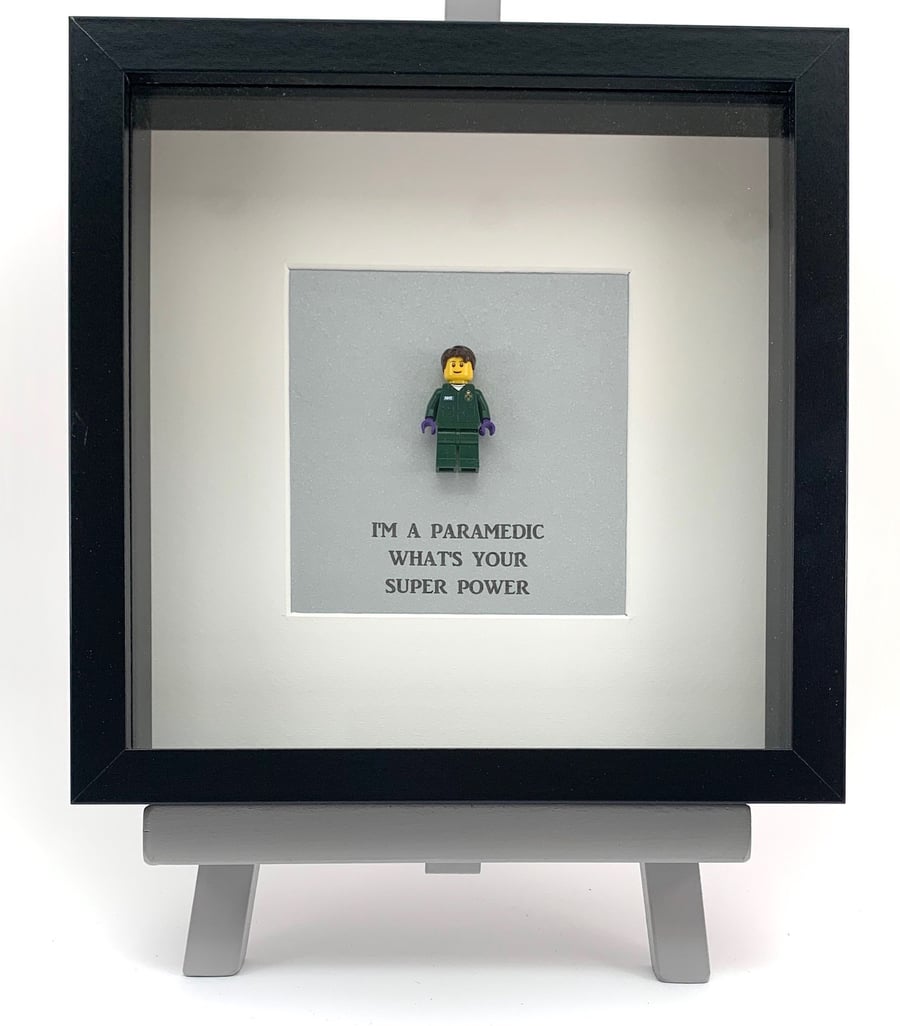 I'm a Paramedic Whats your super power mini Figure frame