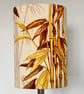 Oriental Bamboo Yellow Orange 50s 60s Barkcloth vintage fabric Lampshade  - Image 9