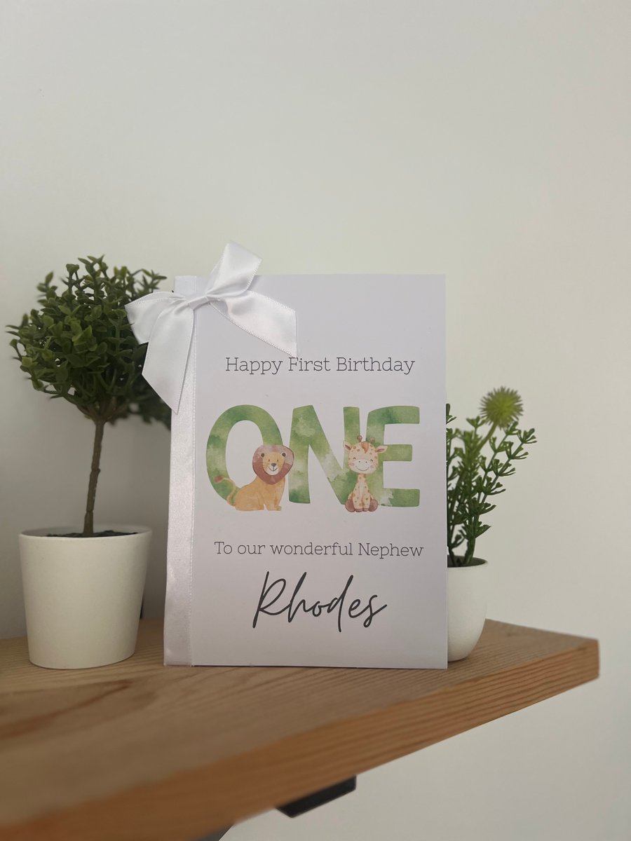 Safari themed birthday card 