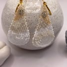 Snow fields beaded earrings