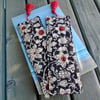 SALE  -   Quilted Cotton Bookmarks  - 1 pair 