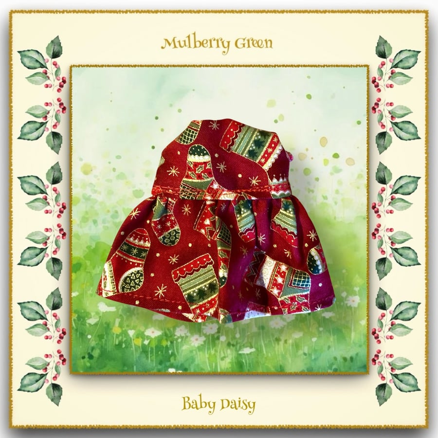 Christmas Stocking Dress for Baby Daisy 