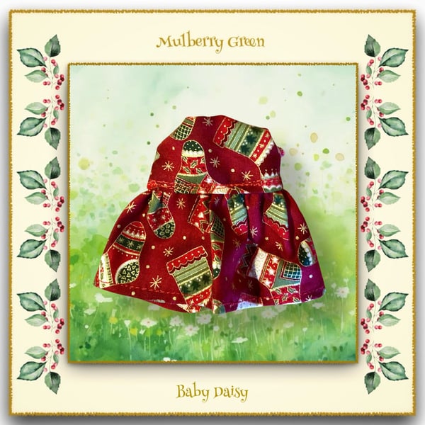 Christmas Stocking Dress for Baby Daisy 