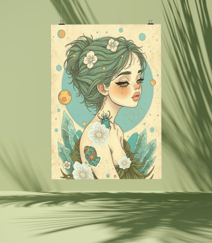 Amazonite Pixie art print