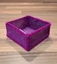 Small tray for small desk items - dark purple with magenta edging - Image 3