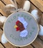 Florence Cluckingale embroidery hoop. - Image 1