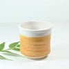 Elegant Saffron Yellow and White Mini Tumbler Espresso cup Ceramics Stoneware UK