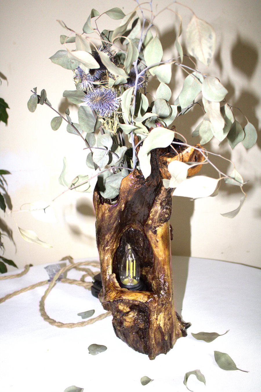 Wooden Floor Lamp, Driftwood Table Lamp ,Bedside Lamp