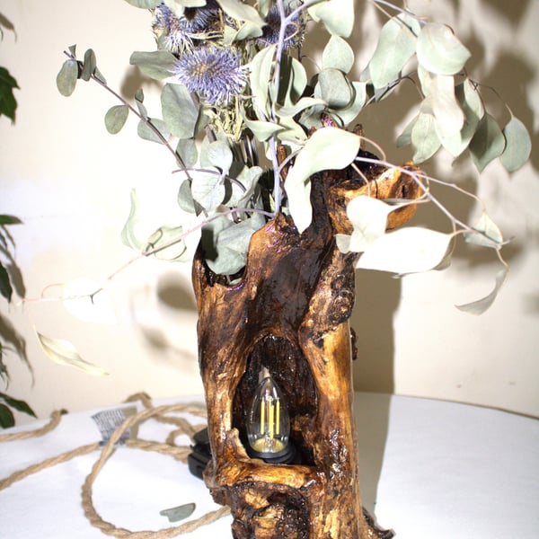Wooden Floor Lamp, Driftwood Table Lamp ,Bedside Lamp