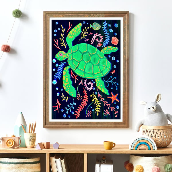Sea Turtle Sea Animal Art Print