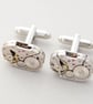 Cufflinks Steampunk Watch Mechanism Rectangular Cuff Links Gift For Men - Image 5