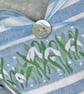 SNOWDROP HEART - with lavender - fabric heart decoration - blue - Image 3