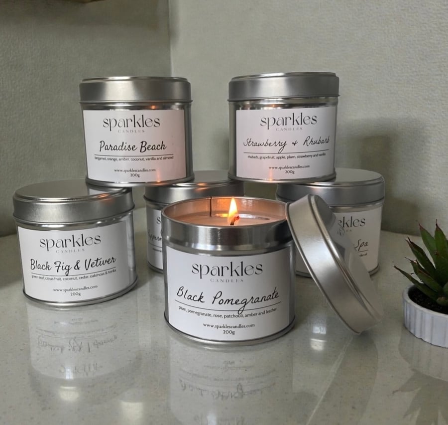 Candle tins (silver) - 200g