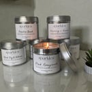 Candle tins (silver) - 200g