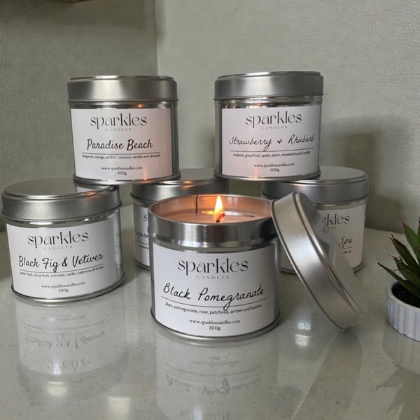 Candle tins (silver) - 200g