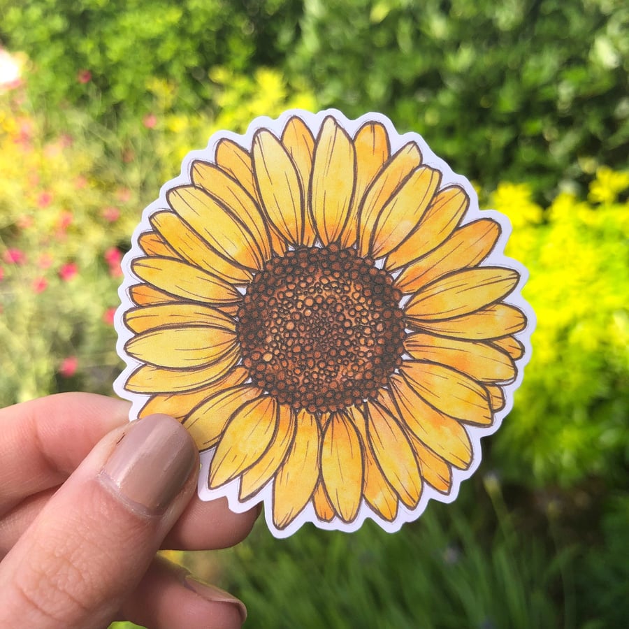 Sunflower Sticker - Eco Friendly Vinyl